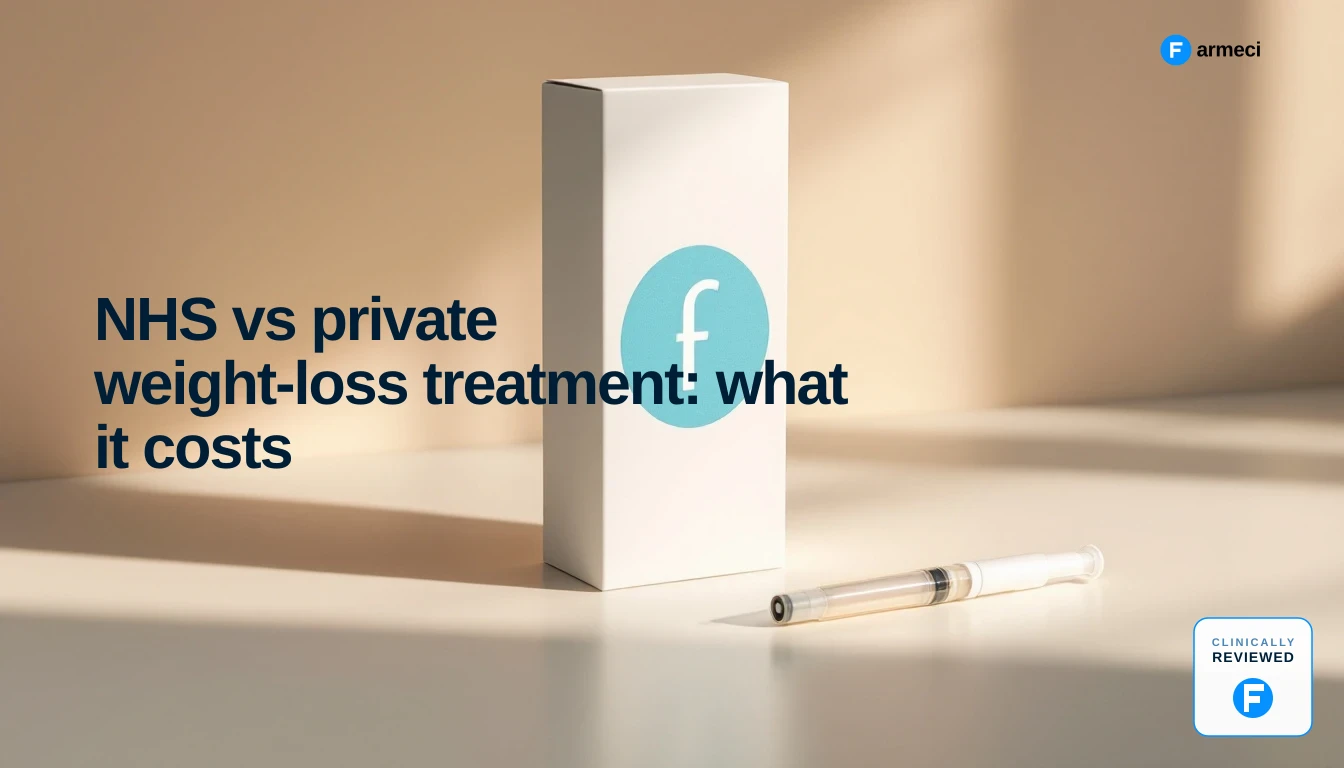 NHS vs private weight-loss treatment: what it costs (Farmeci guide)
