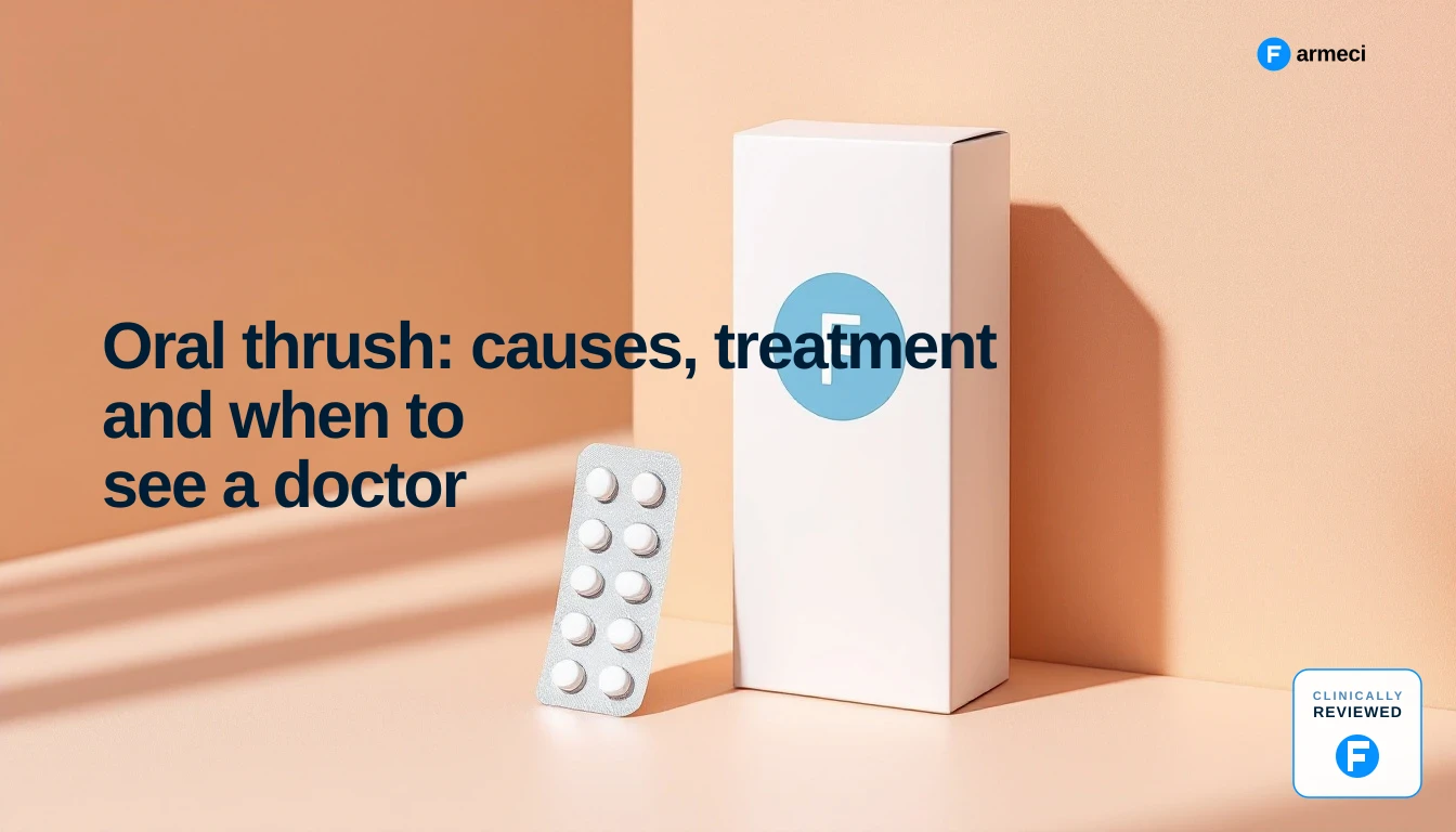Editorial cover for Farmeci's guide to oral thrush: causes, treatment and when to see a doctor